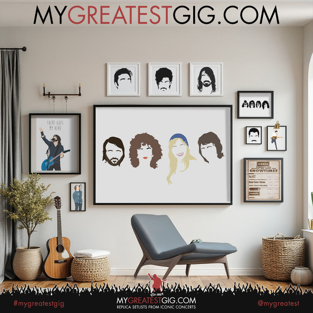 ABBA - Minimal Band Hairstyles Illustration - Posters, Prints & Greeting Cards