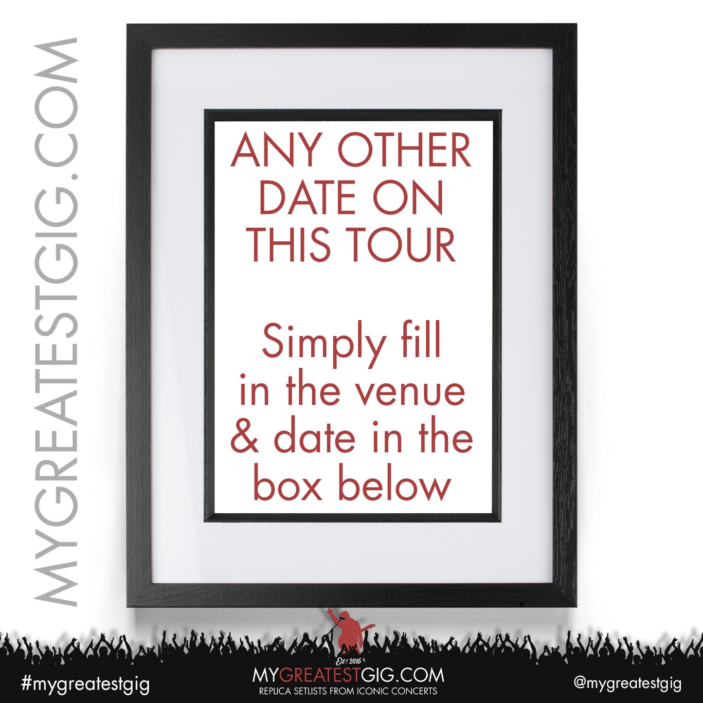 Manic Street Preachers - Critical Thinking - April/May 2025 Replica Setlist Posters