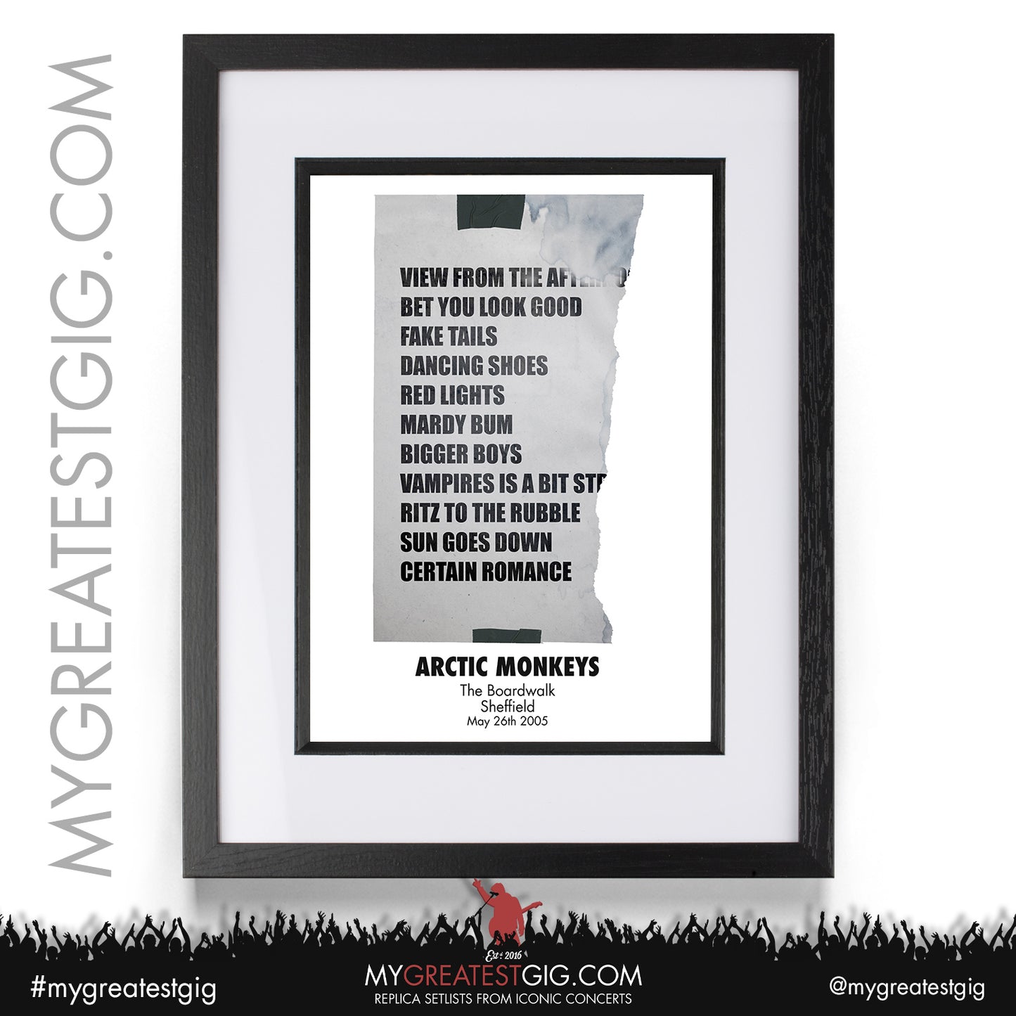 Arctic Monkeys - Sheffield - May 26th 2005 Recreated Set List Poster