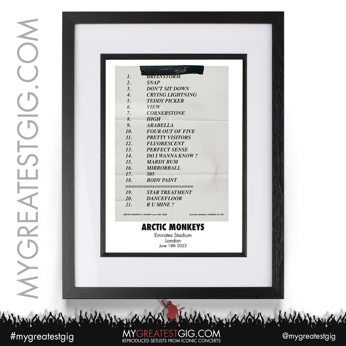 Arctic Monkeys - London - June 18th 2023 Recreated Setlist Poster