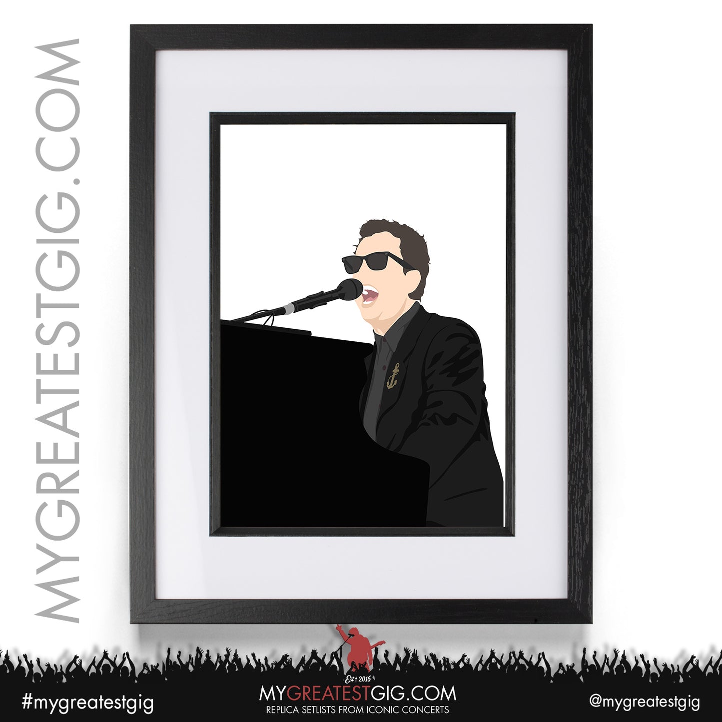 Billy Joel - Minimal Illustration Poster