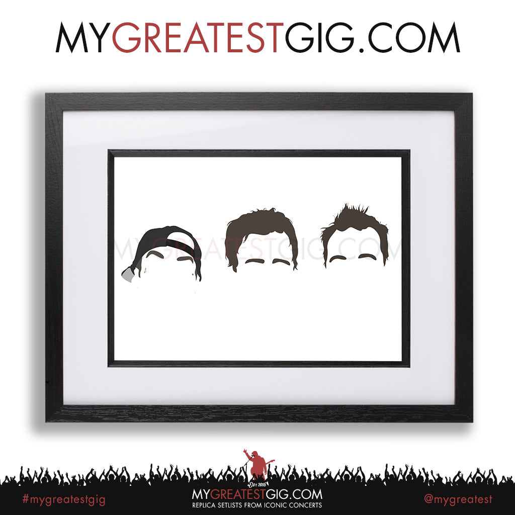 Blink 182 - Minimal Band Hairstyles Illustration - Posters, Prints & Greeting Cards