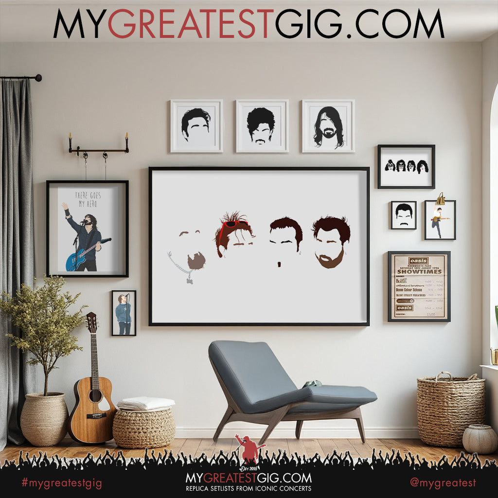 Bowling For Soup - Minimal Band Hairstyles Illustration - Posters, Prints & Greeting Cards
