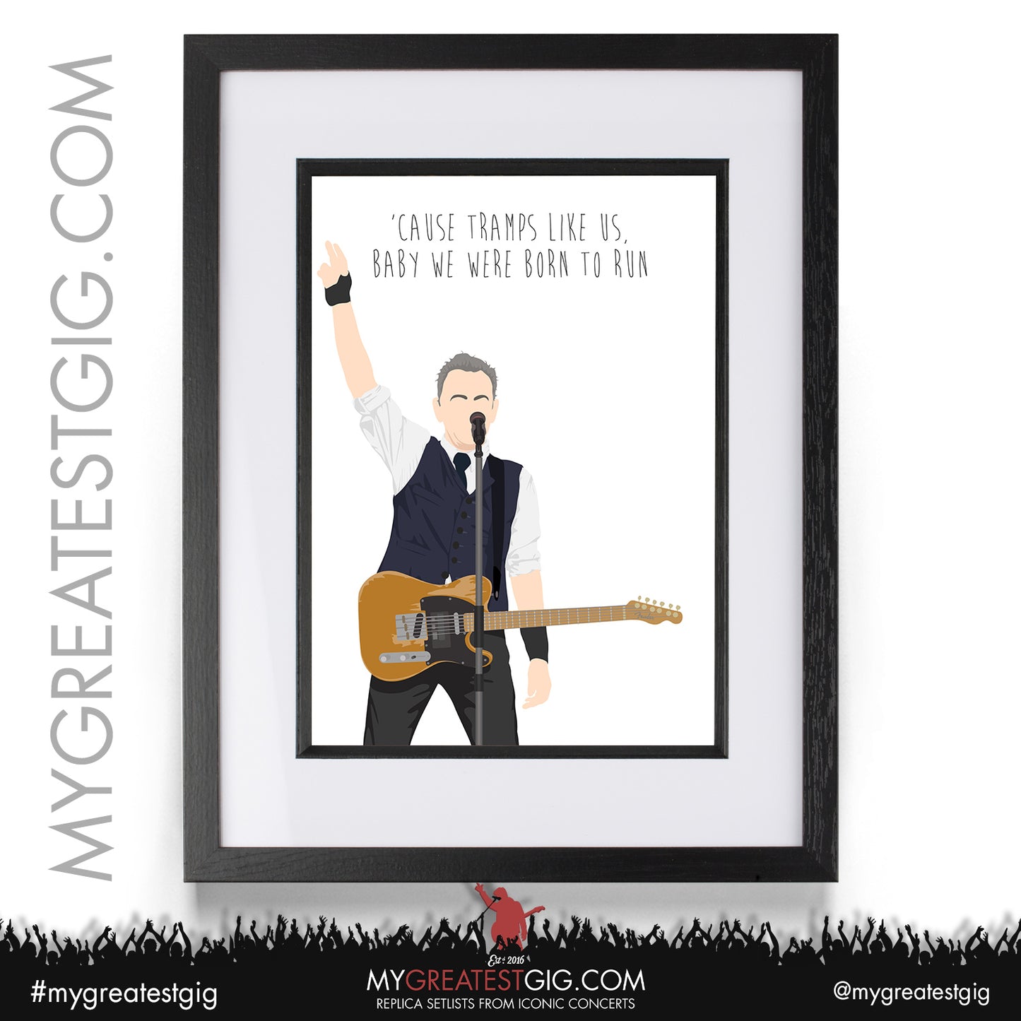 Bruce Springsteen - Lyrics Posters, Prints & Cards