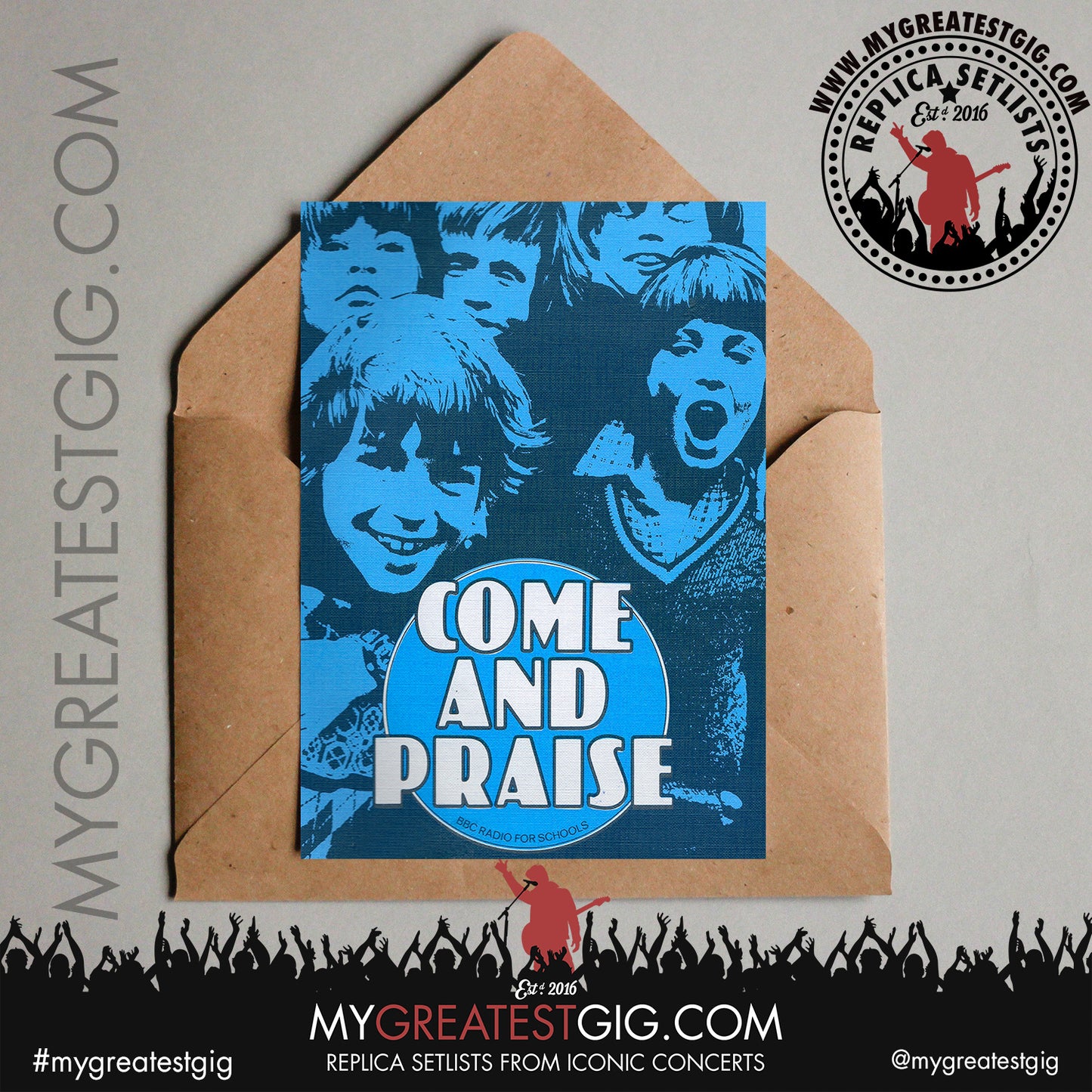 Come & Praise - Matlock - April 11th 1987 Replica Setlist Poster