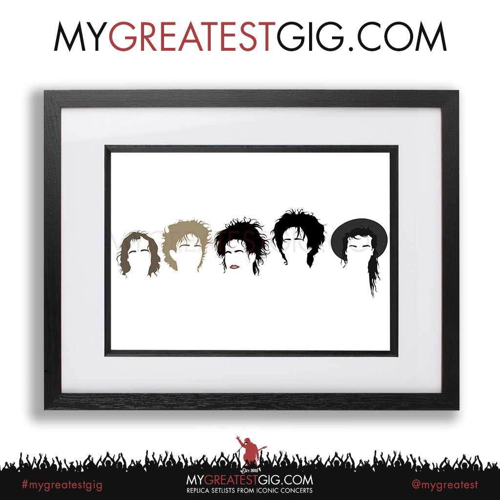 The Cure - Minimal Band Hairstyles Illustration - Posters, Prints & Greeting Cards