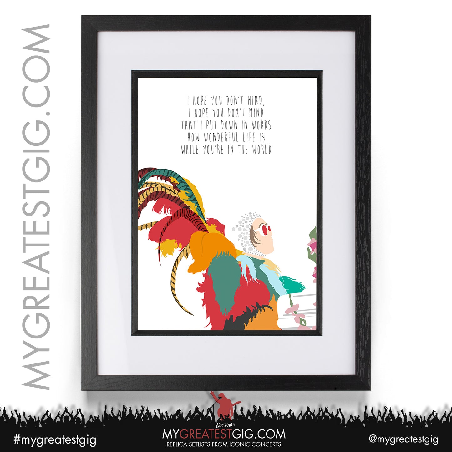 Elton John - Lyrics Posters, Prints & Cards