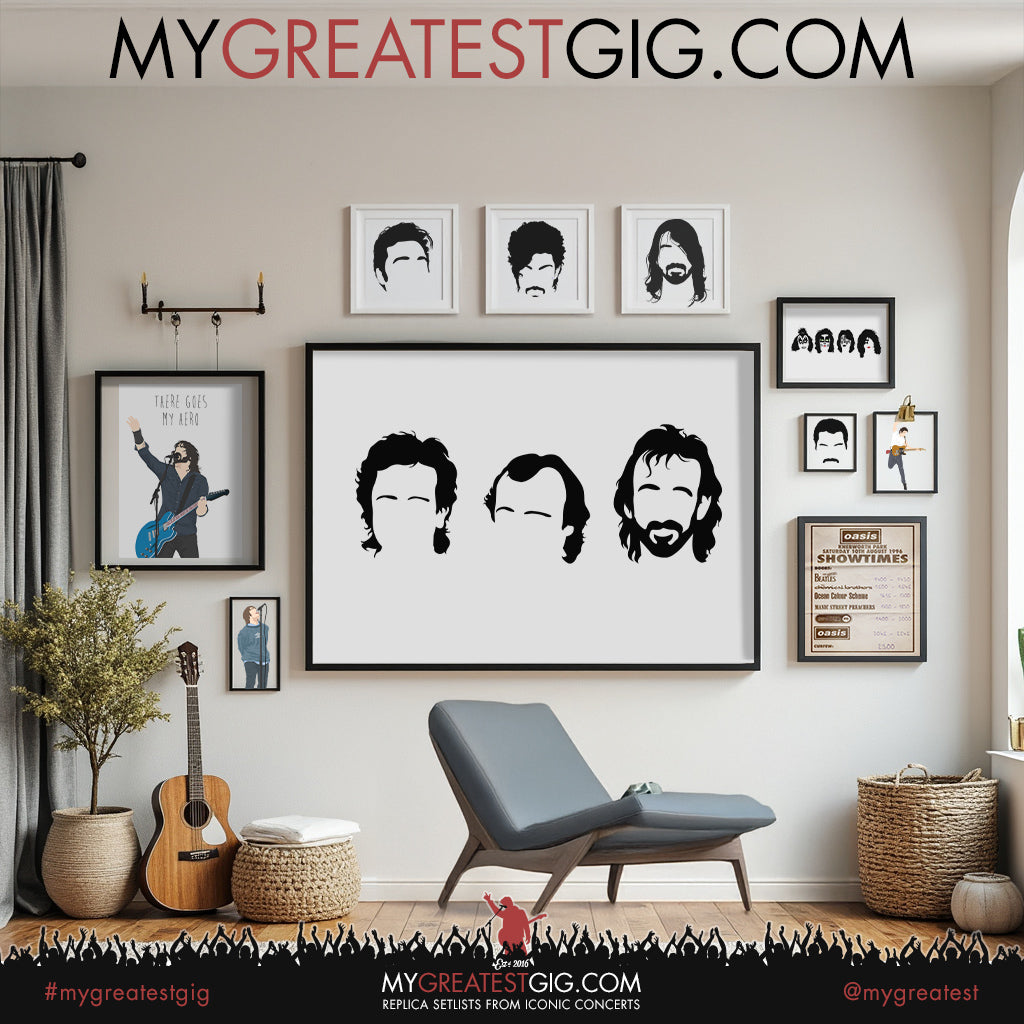Genesis - Minimal Band Hairstyles Illustration - Posters, Prints & Greeting Cards