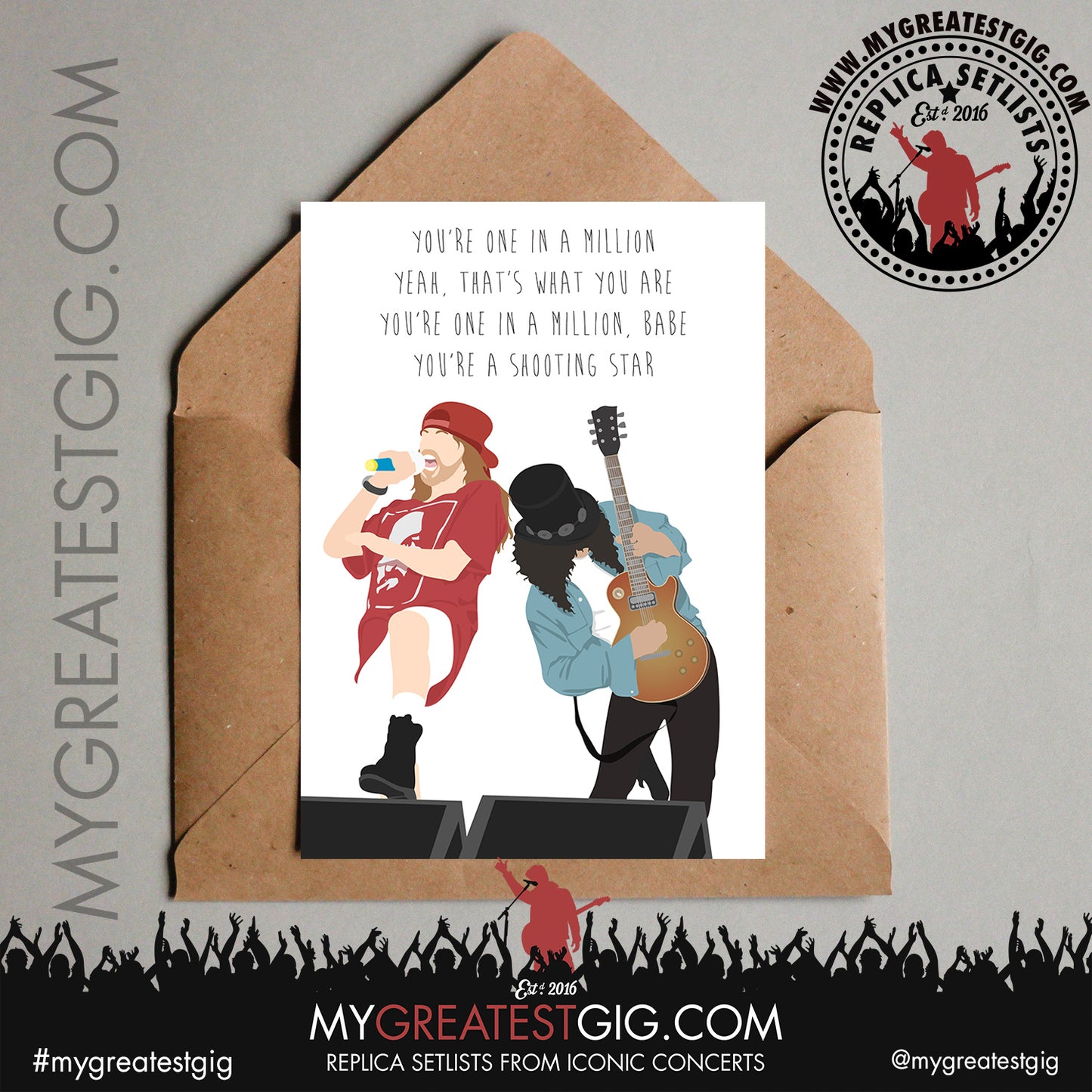 Guns N Roses - Lyrics Posters, Prints & Cards