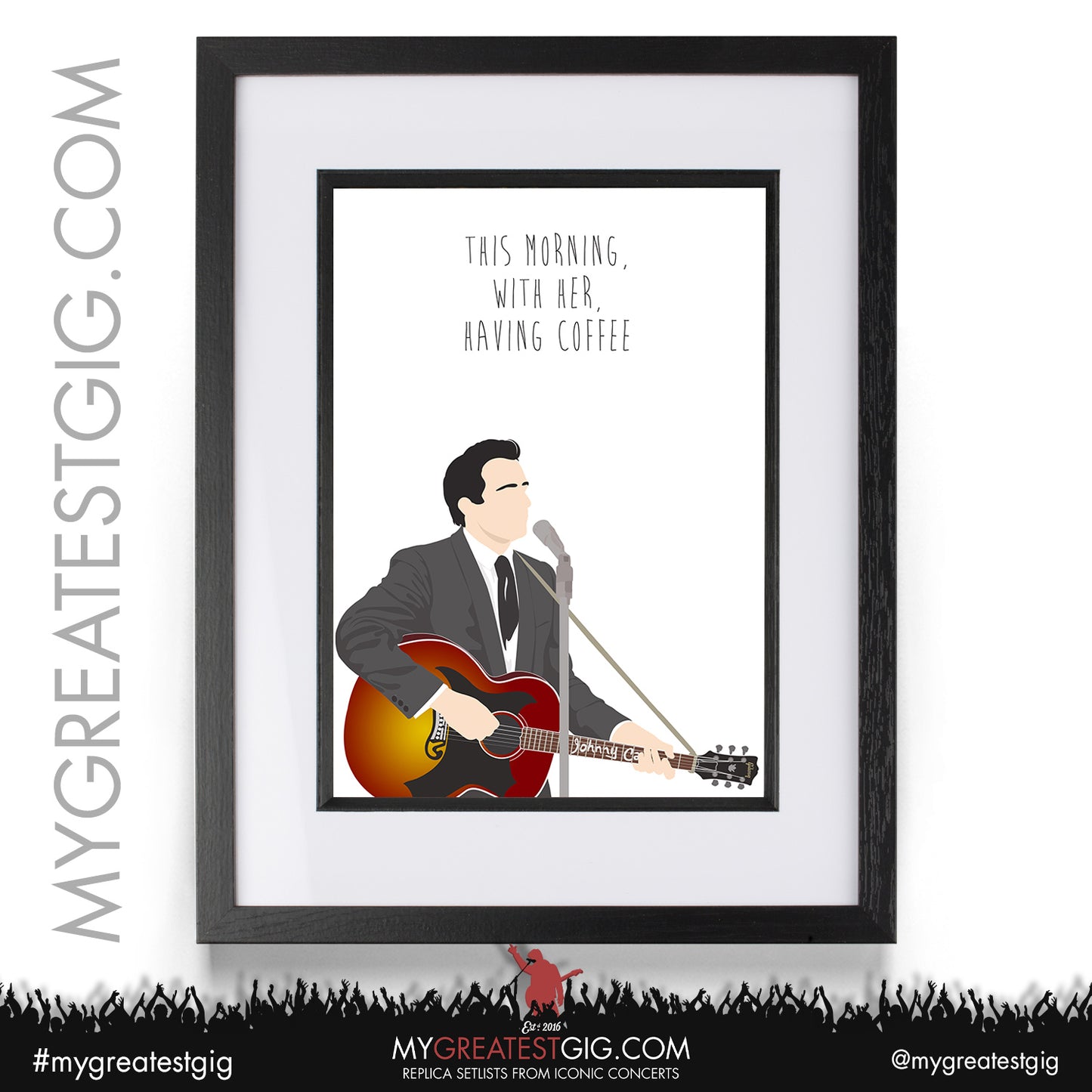 Johnny Cash - Lyrics Posters, Prints & Cards
