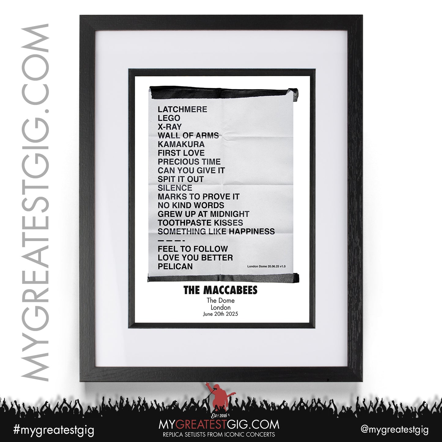 The Maccabees - Comeback Tour 2025 - Replica Setlist Posters