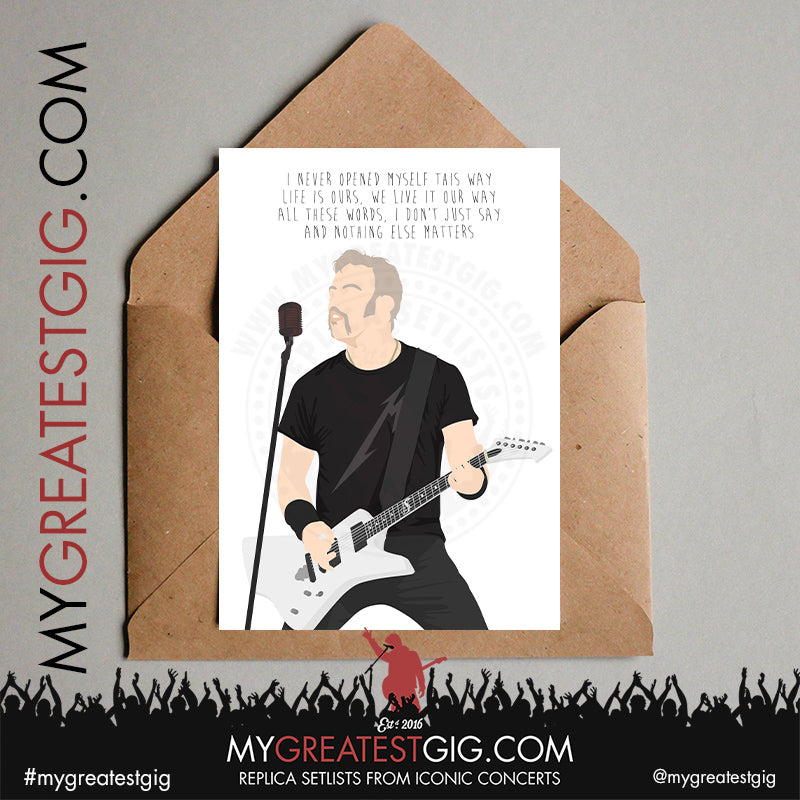 Metallica - Lyrics Posters, Prints & Cards