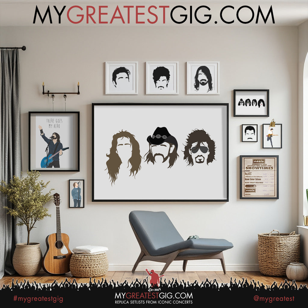 Motorhead - Minimal Band Hairstyles Illustration - Posters, Prints & Greeting Cards