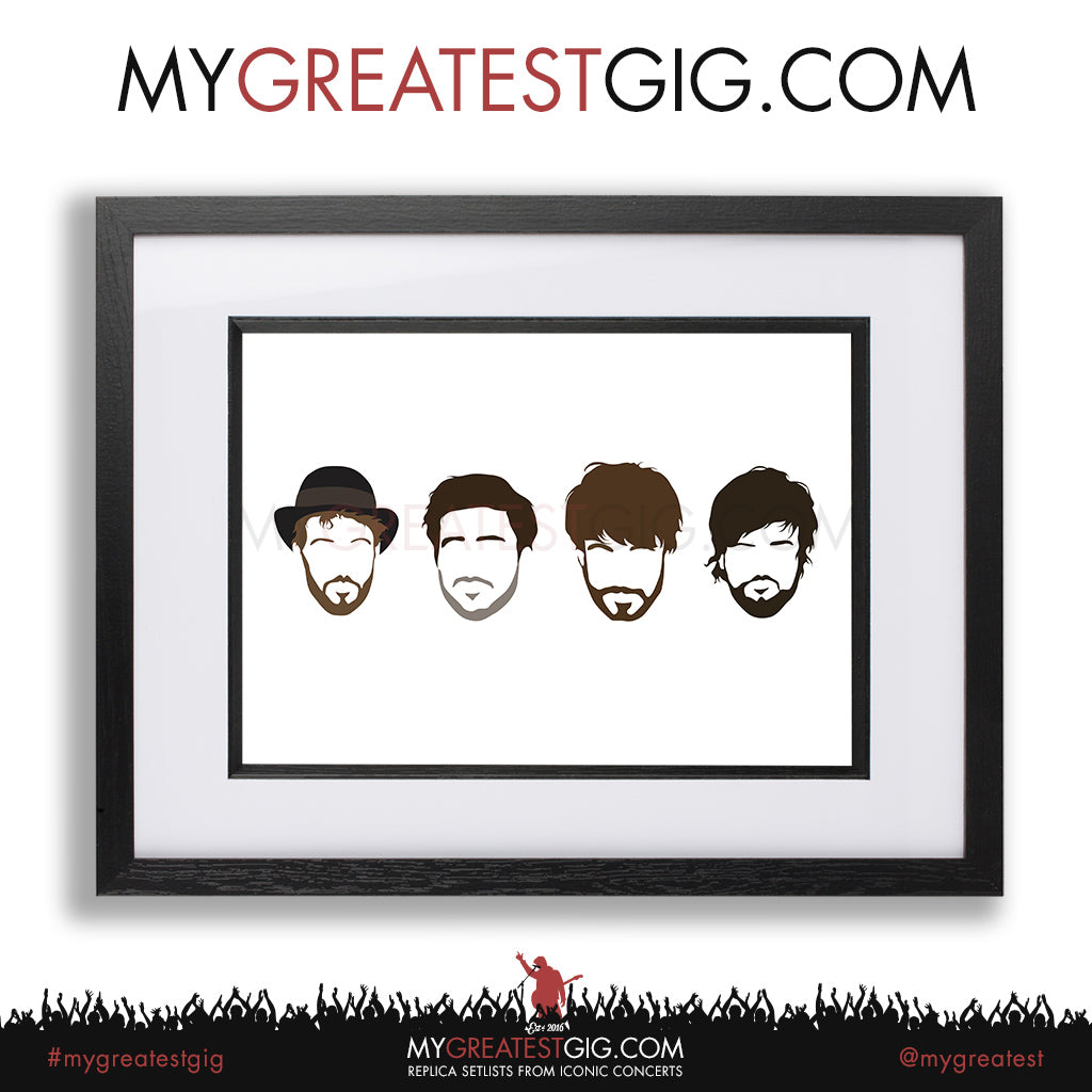 Mumford and Sons - Minimal Band Hairstyles Illustration - Posters, Prints & Greeting Cards