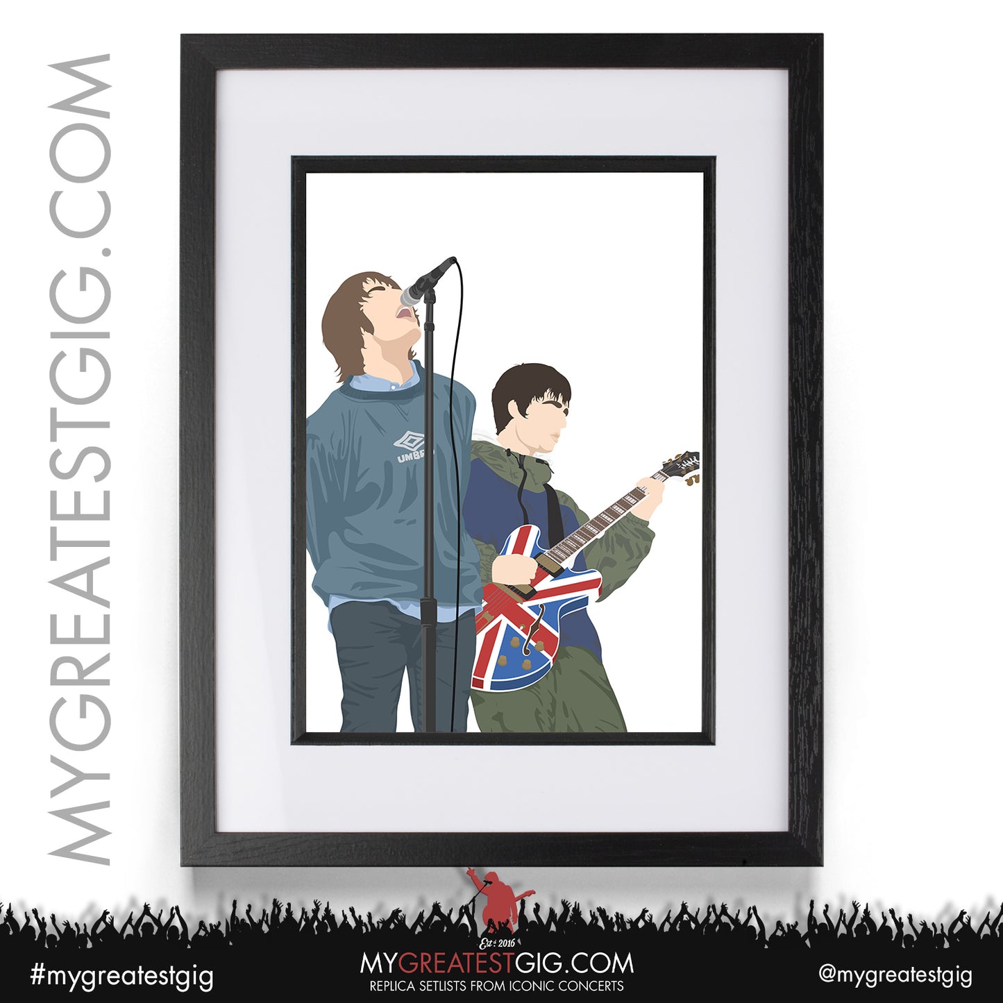 Oasis/Manics/Ocean Colour Scene - Manchester - Maine Road - Apr 27th/28th 1996 Replica Set List Posters