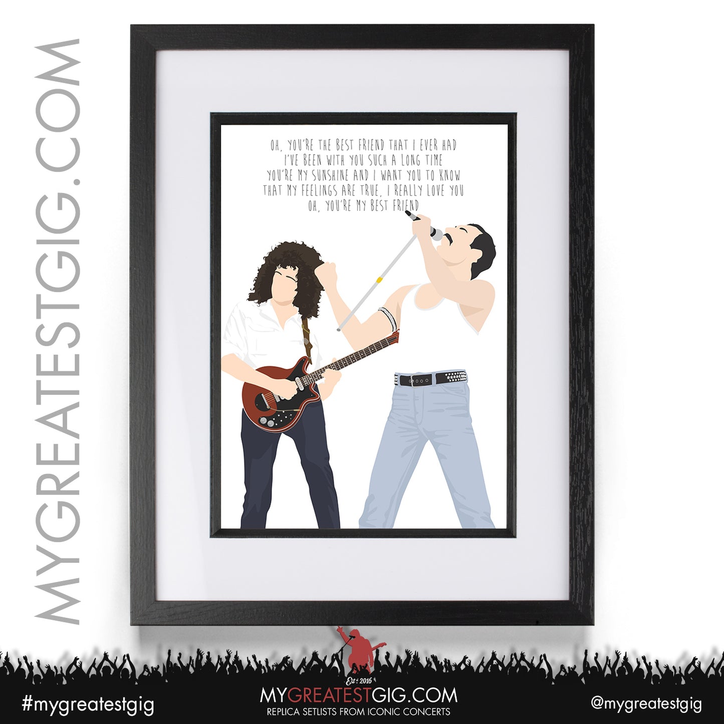 Queen - Lyrics Posters, Prints & Cards