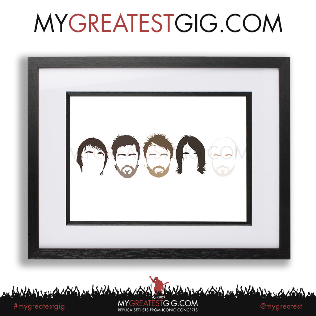 Radiohead - Minimal Band Hairstyles Illustration - Posters, Prints & Greeting Cards