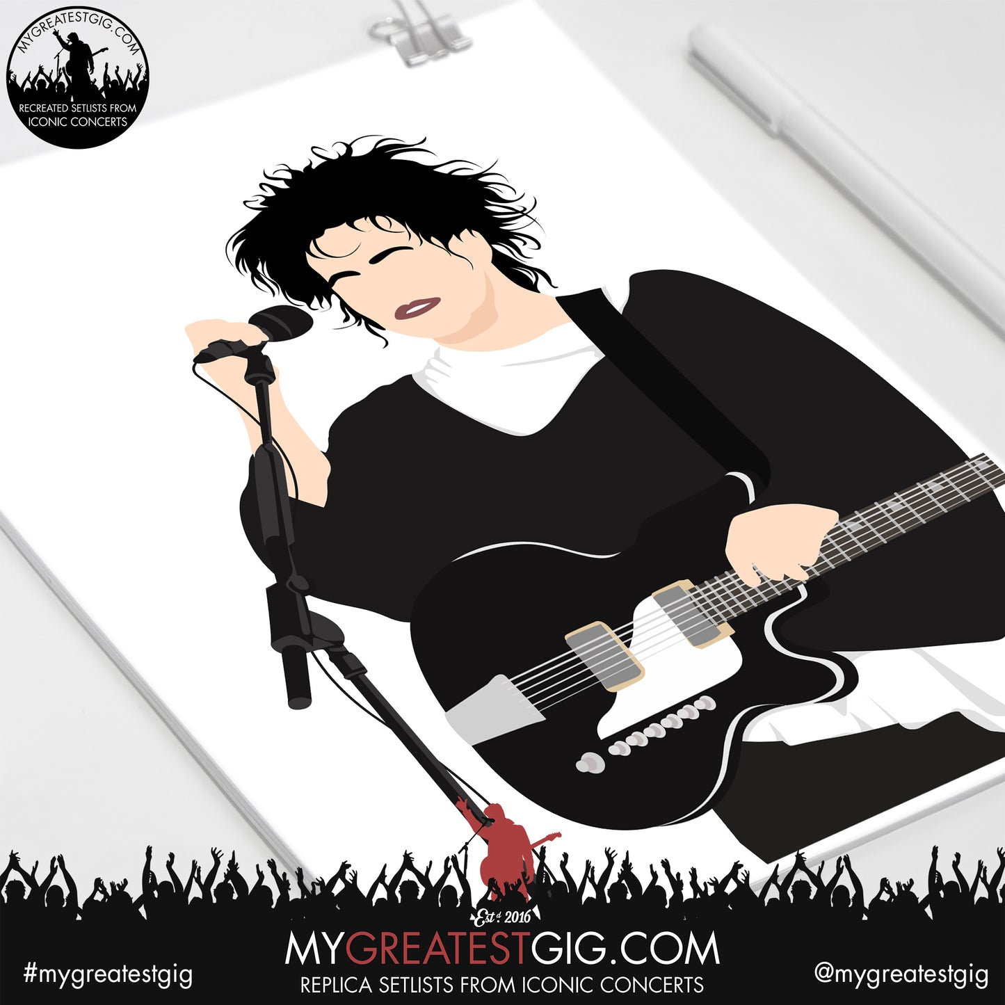 Robert Smith (The Cure) - Minimal Illustration Poster