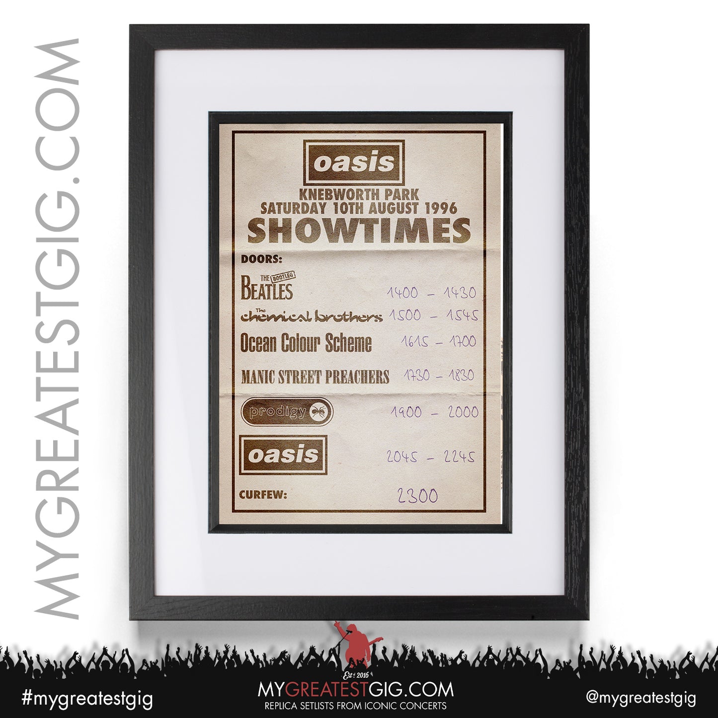 Knebworth '96 - August 10th / 11th 1996 Replica Posters