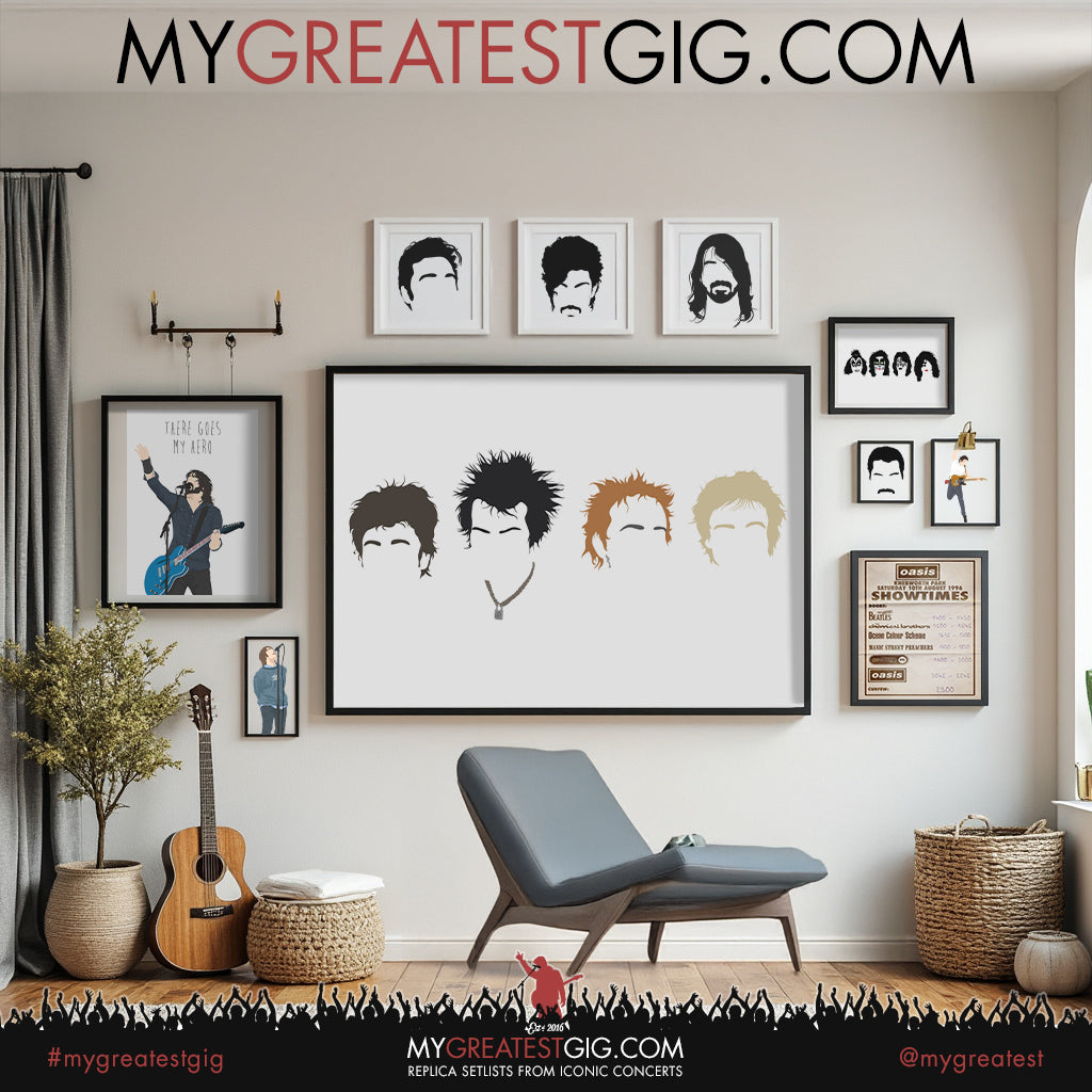 The Sex Pistols - Minimal Band Hairstyles Illustration - Posters, Prints & Greeting Cards
