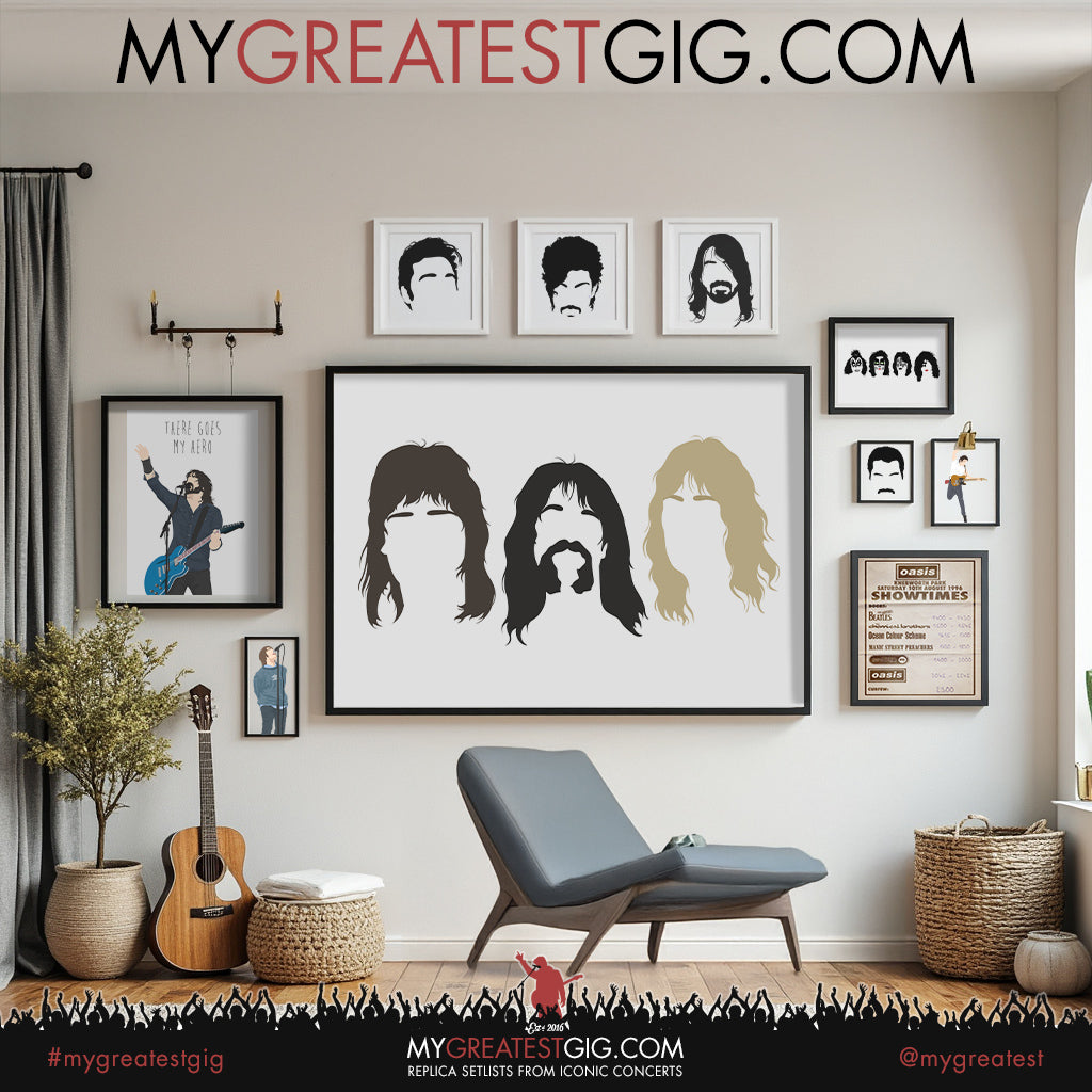 Spinal Tap - Minimal Band Hairstyles Illustration - Posters, Prints & Greeting Cards