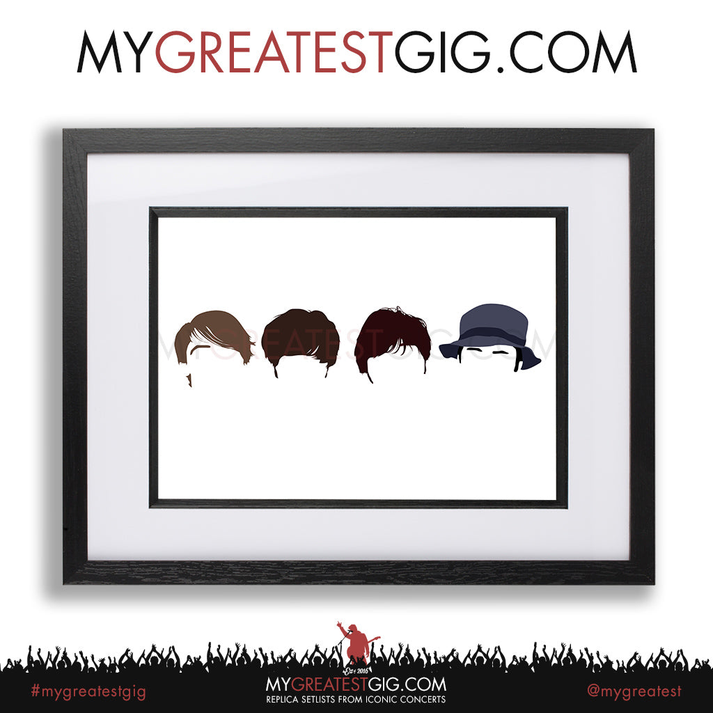 The Stone Roses - Minimal Band Hairstyles Illustration - Posters, Prints & Greeting Cards
