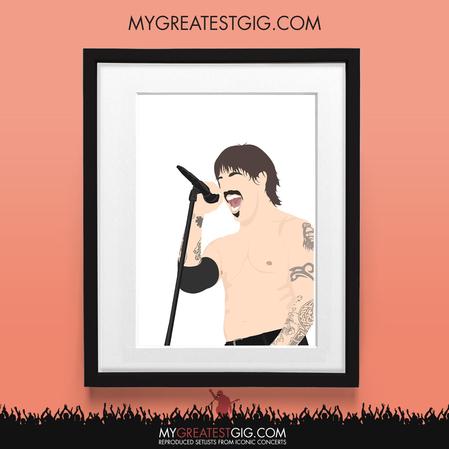 Anthony Kiedis (Red Hot Chili Peppers) - Minimal Illustration Poster
