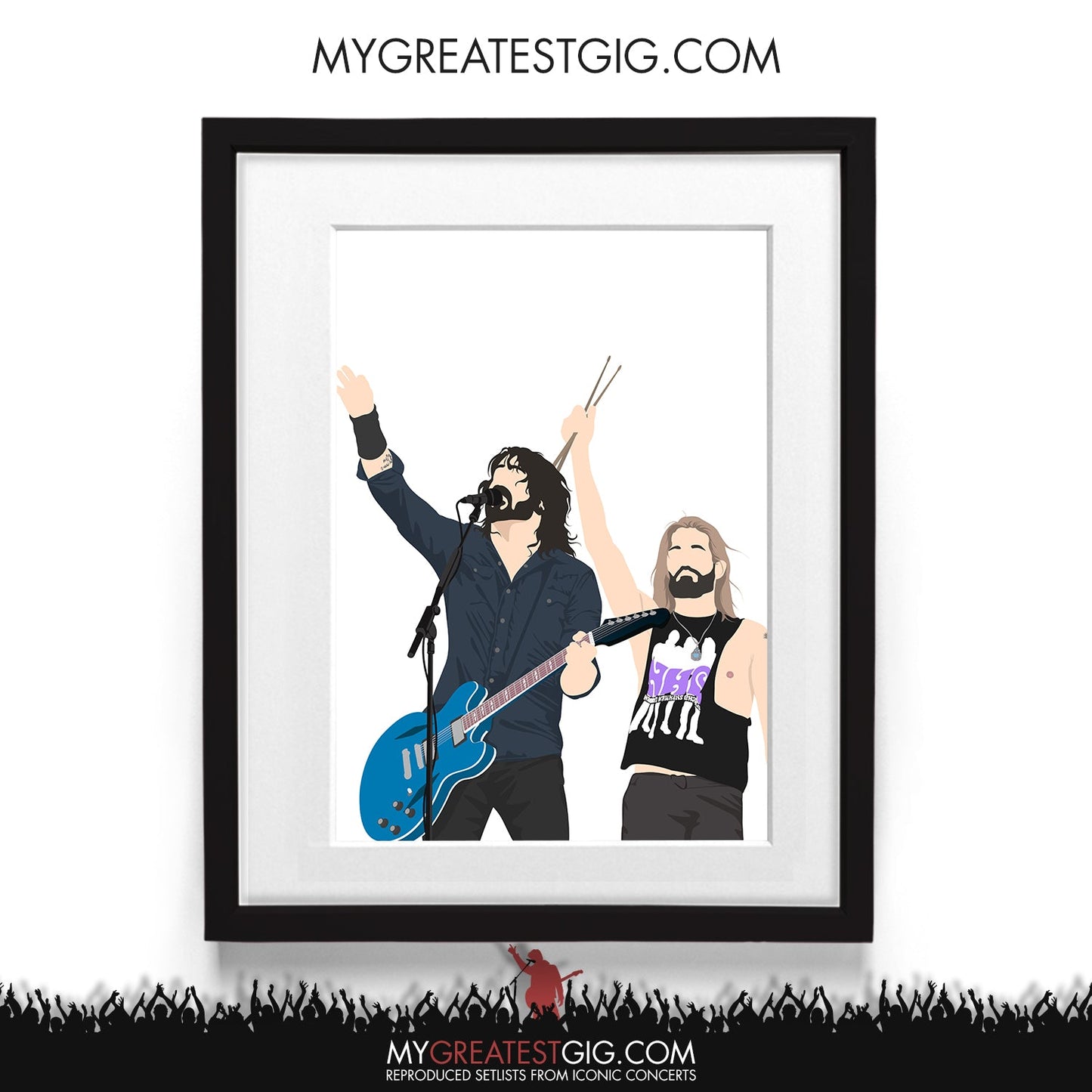 Foo Fighters - Minimal Illustration Poster