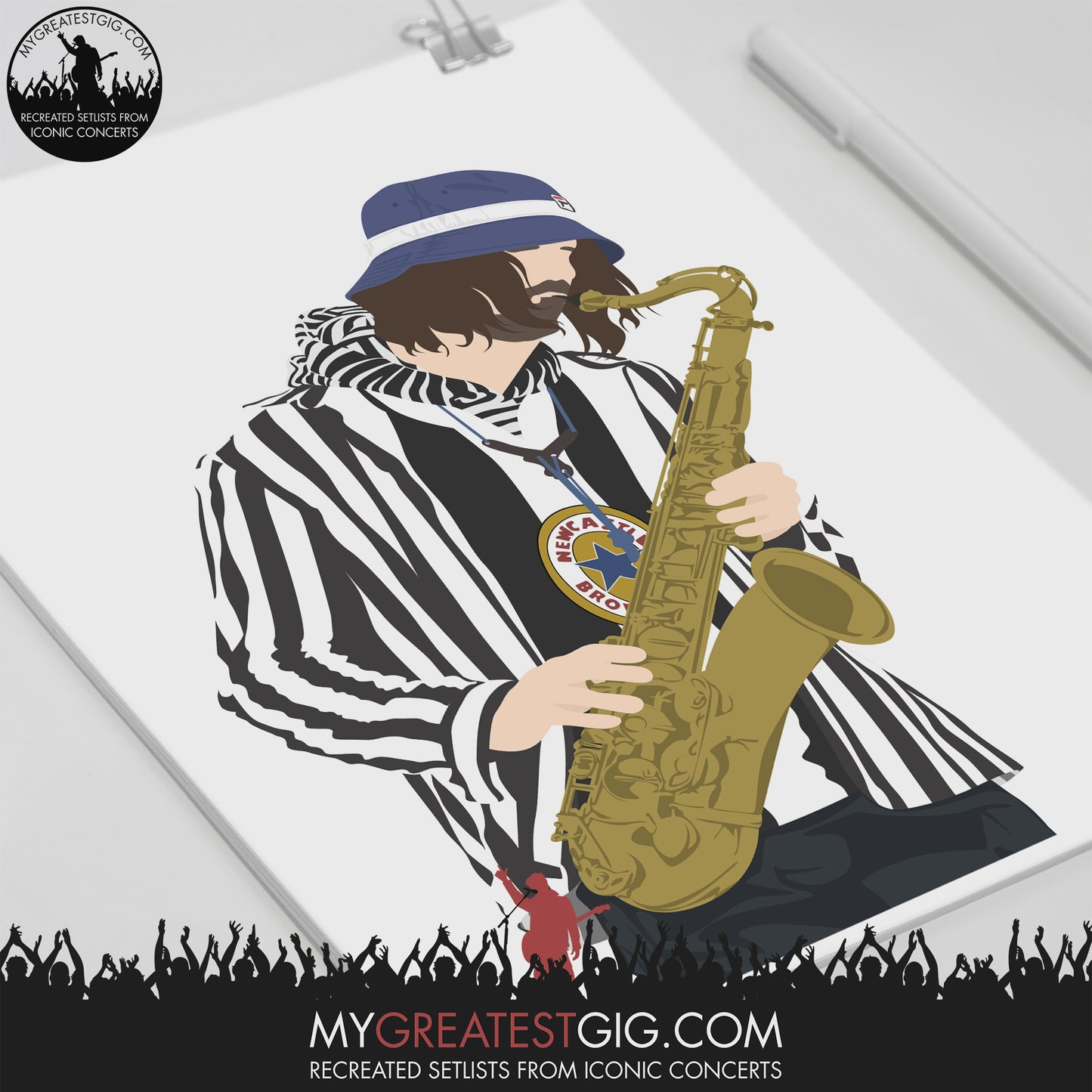 Johnny 'Blue Hat' Davis - Minimal Illustration Poster