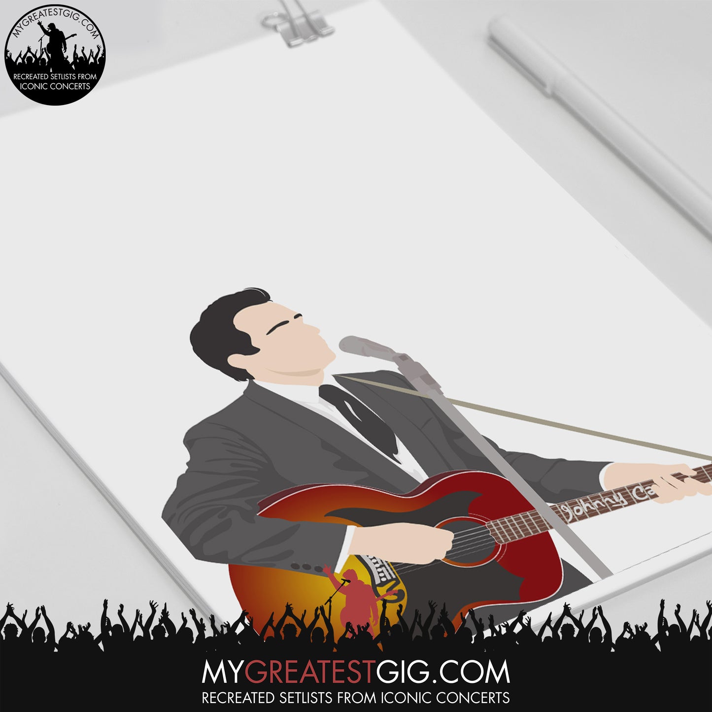 Johnny Cash - Minimal Illustration Poster