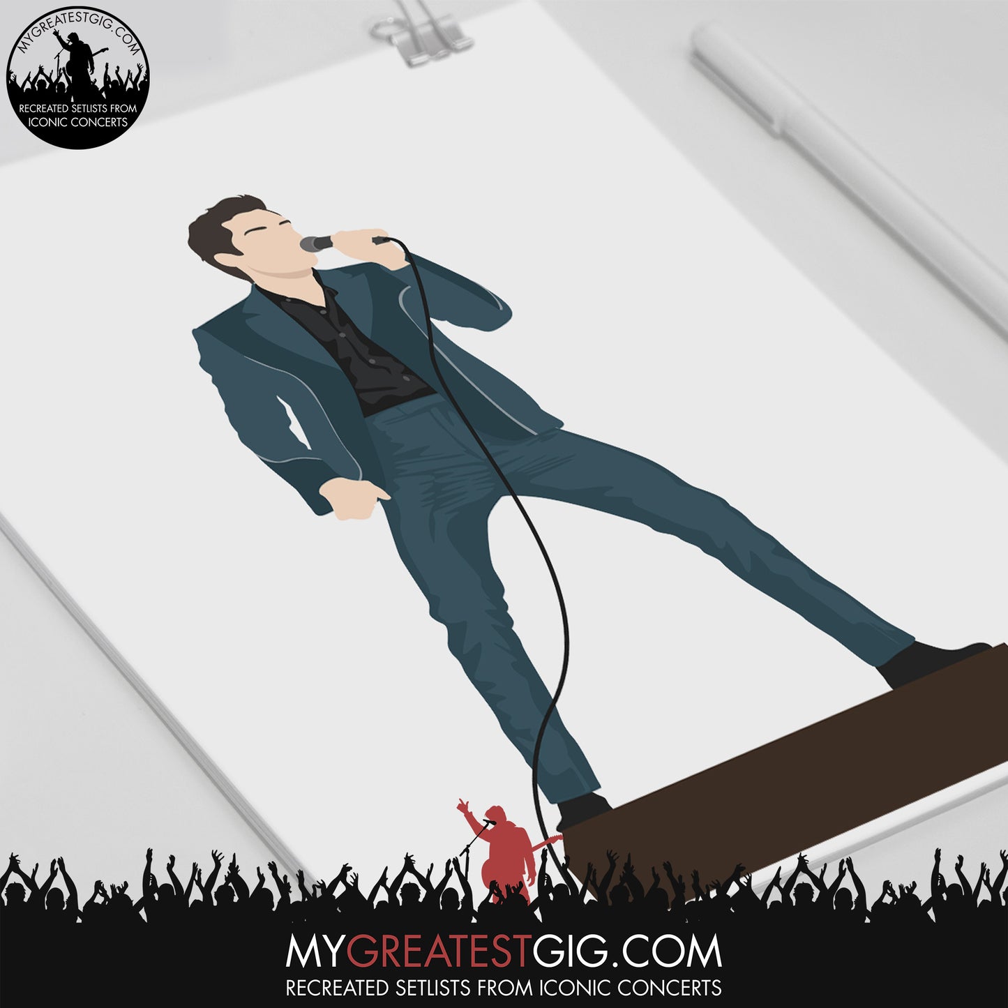 Brandon Flowers (The Killers) - Minimal Illustration Poster