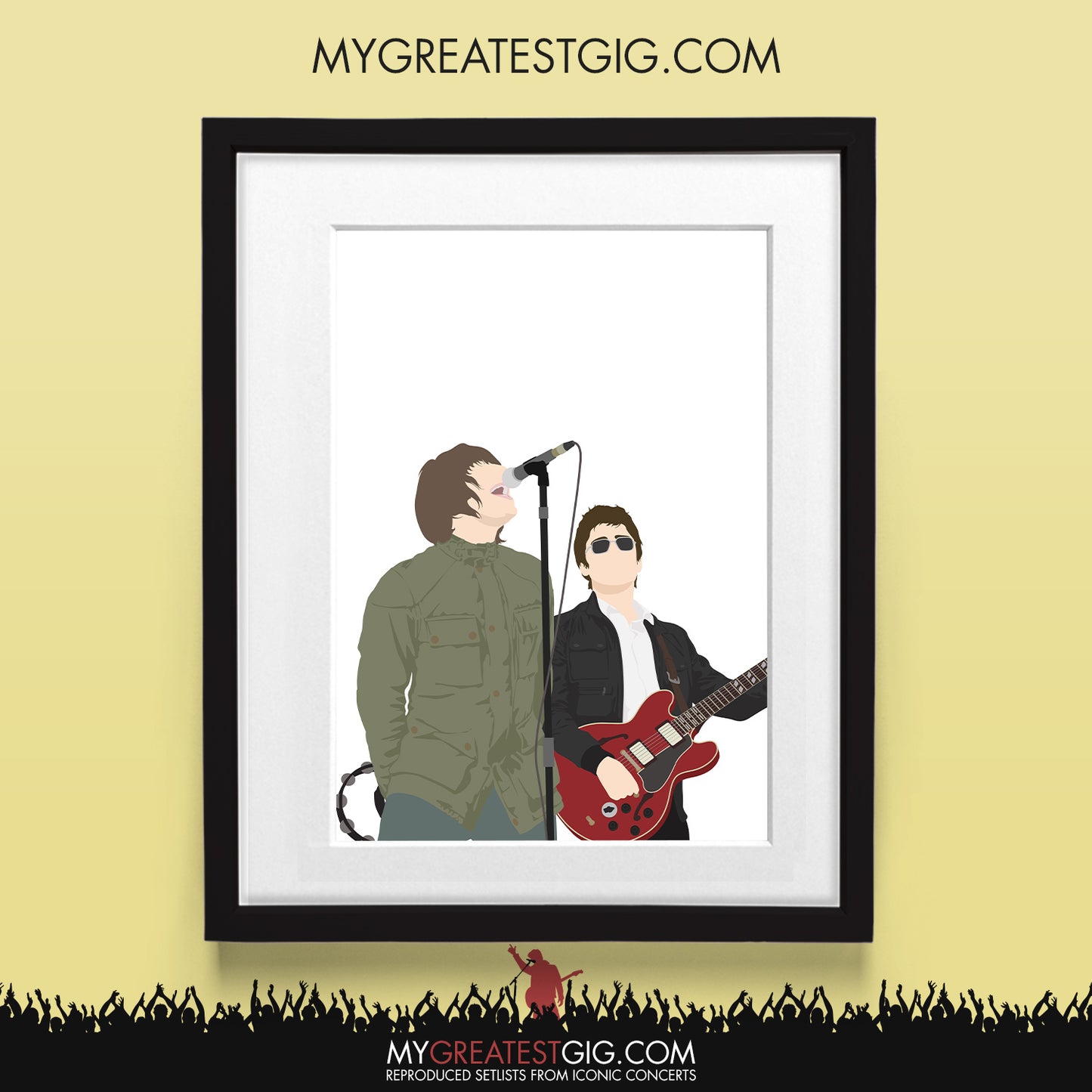 Oasis (Gallaghers) - Minimal Illustration Poster