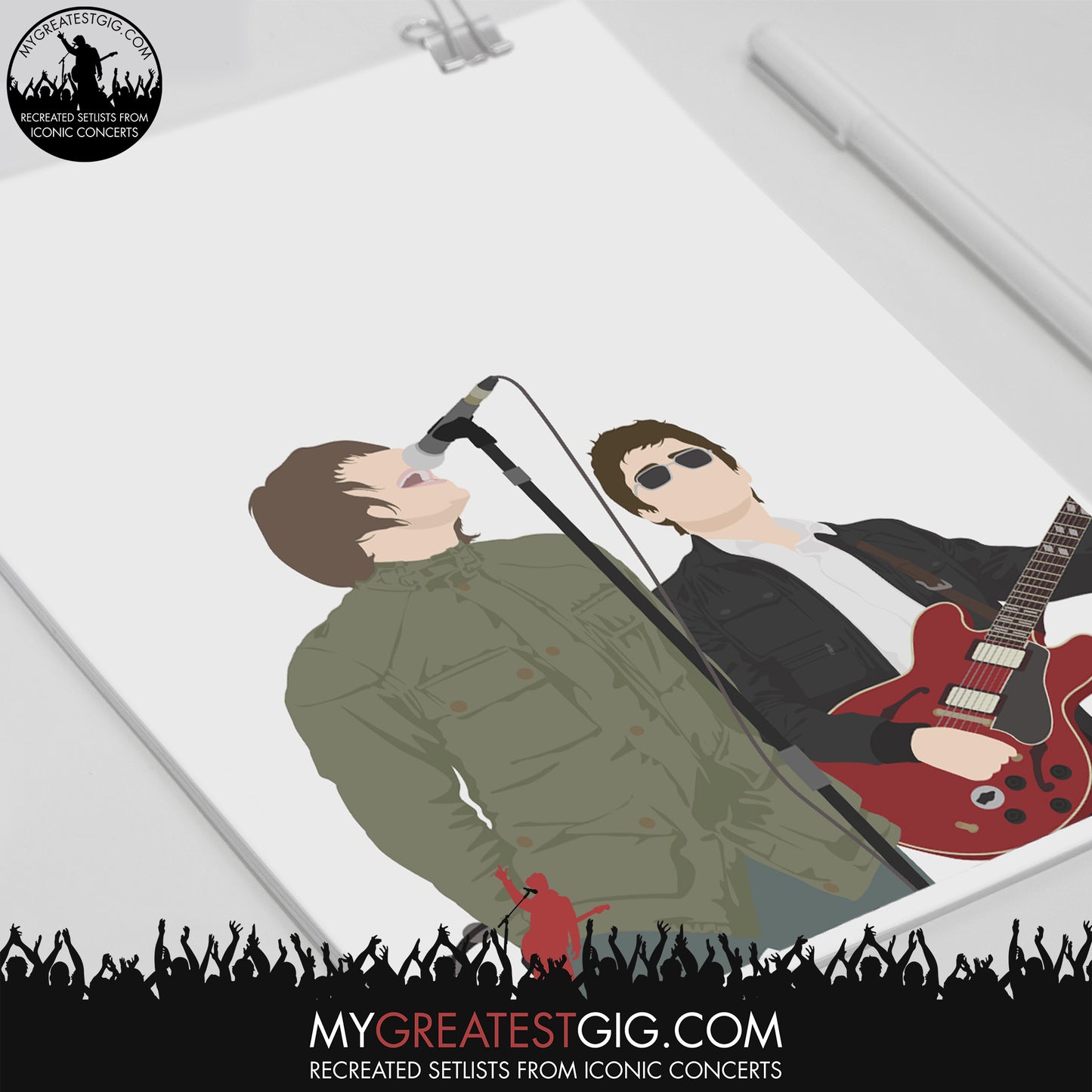 Oasis (Gallaghers) - Minimal Illustration Poster