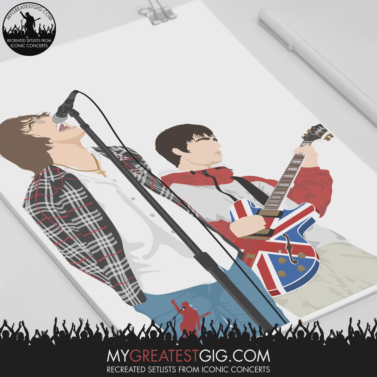 Oasis Maine Road 1996 (27th April) - Minimal Illustration Poster