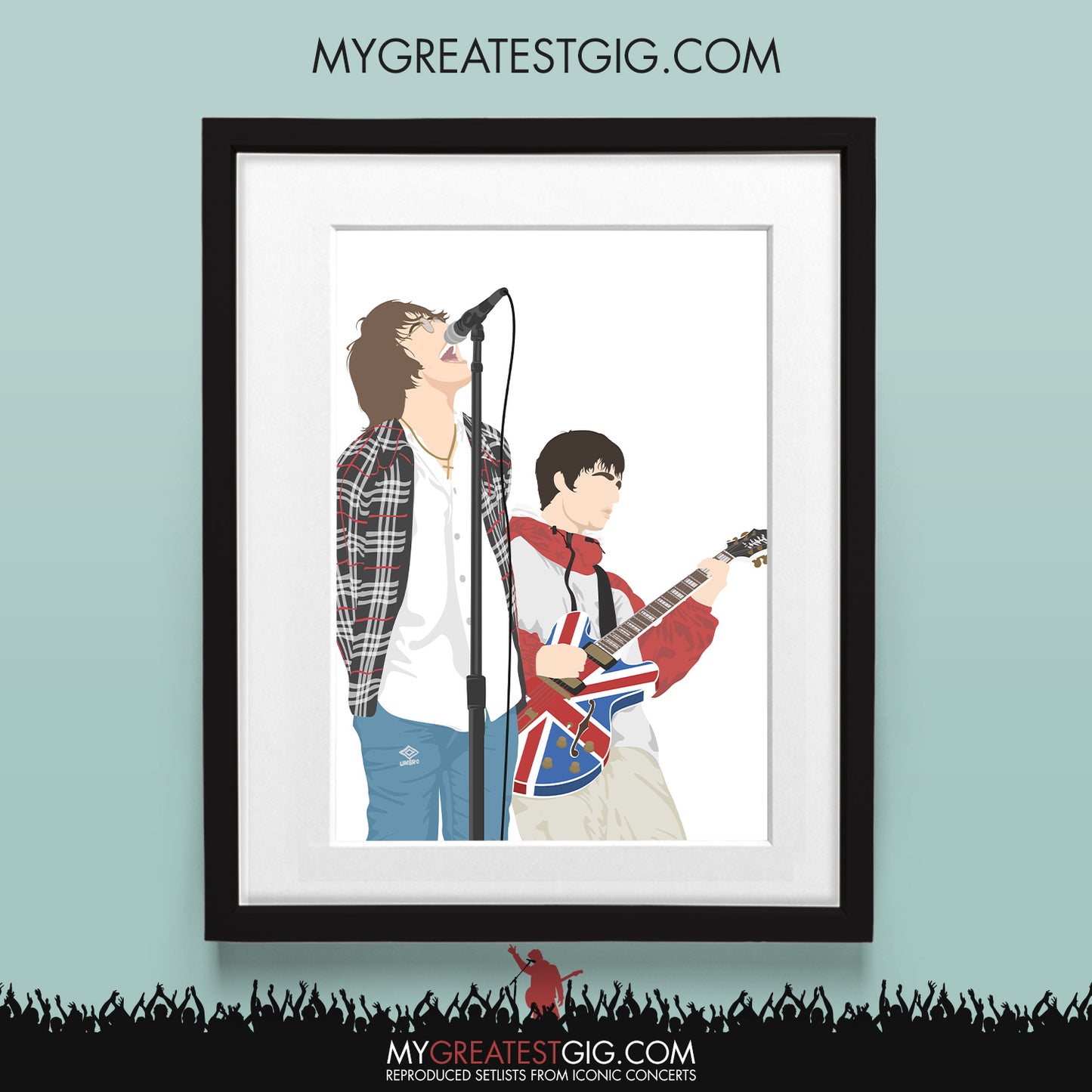 Oasis Maine Road 1996 (27th April) - Minimal Illustration Poster