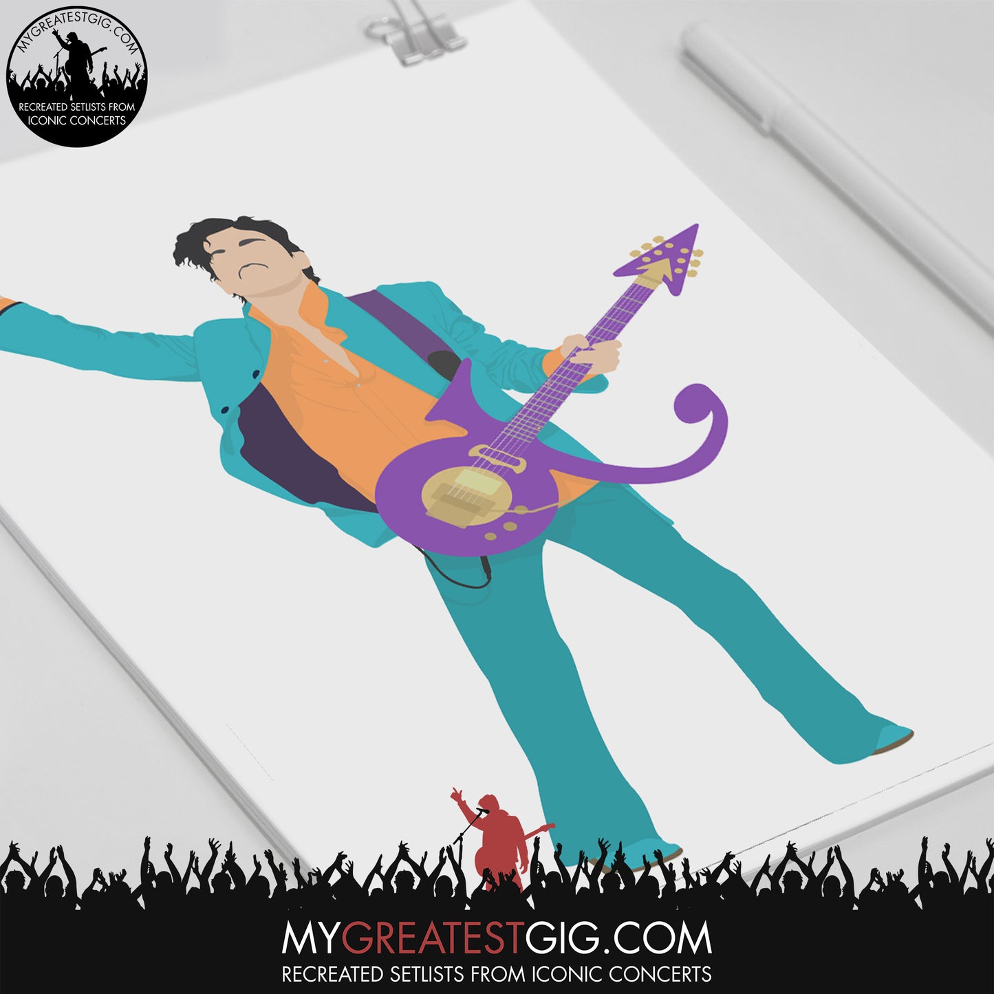Prince (Superbowl) - Minimal Illustration Poster