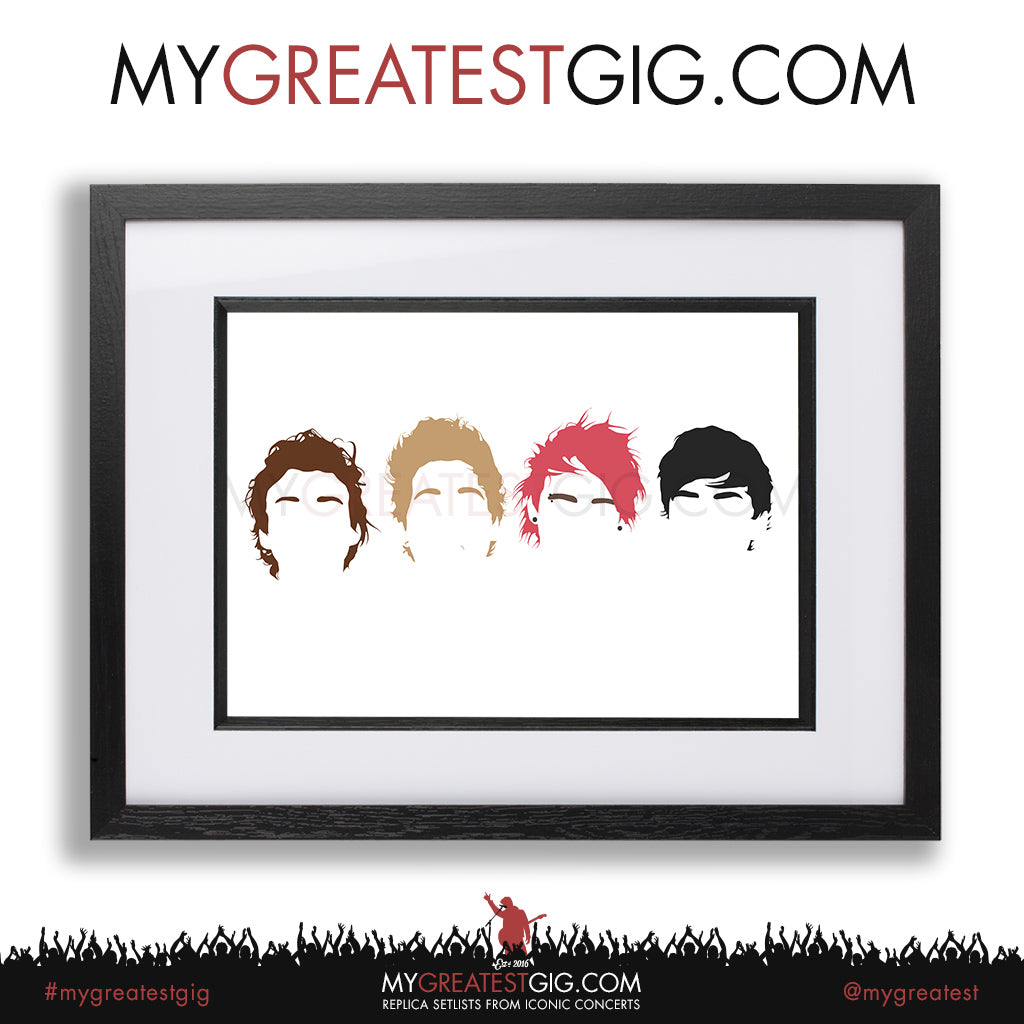 5 Seconds Of Summer - Minimal Band Hairstyles Illustration - Posters, Prints & Greeting Cards