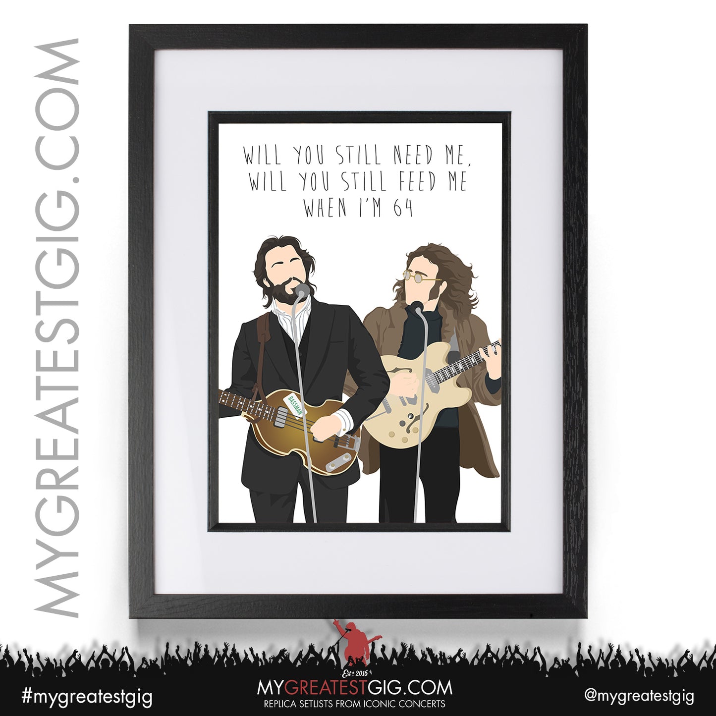 The Beatles - Lyrics Posters, Prints & Cards