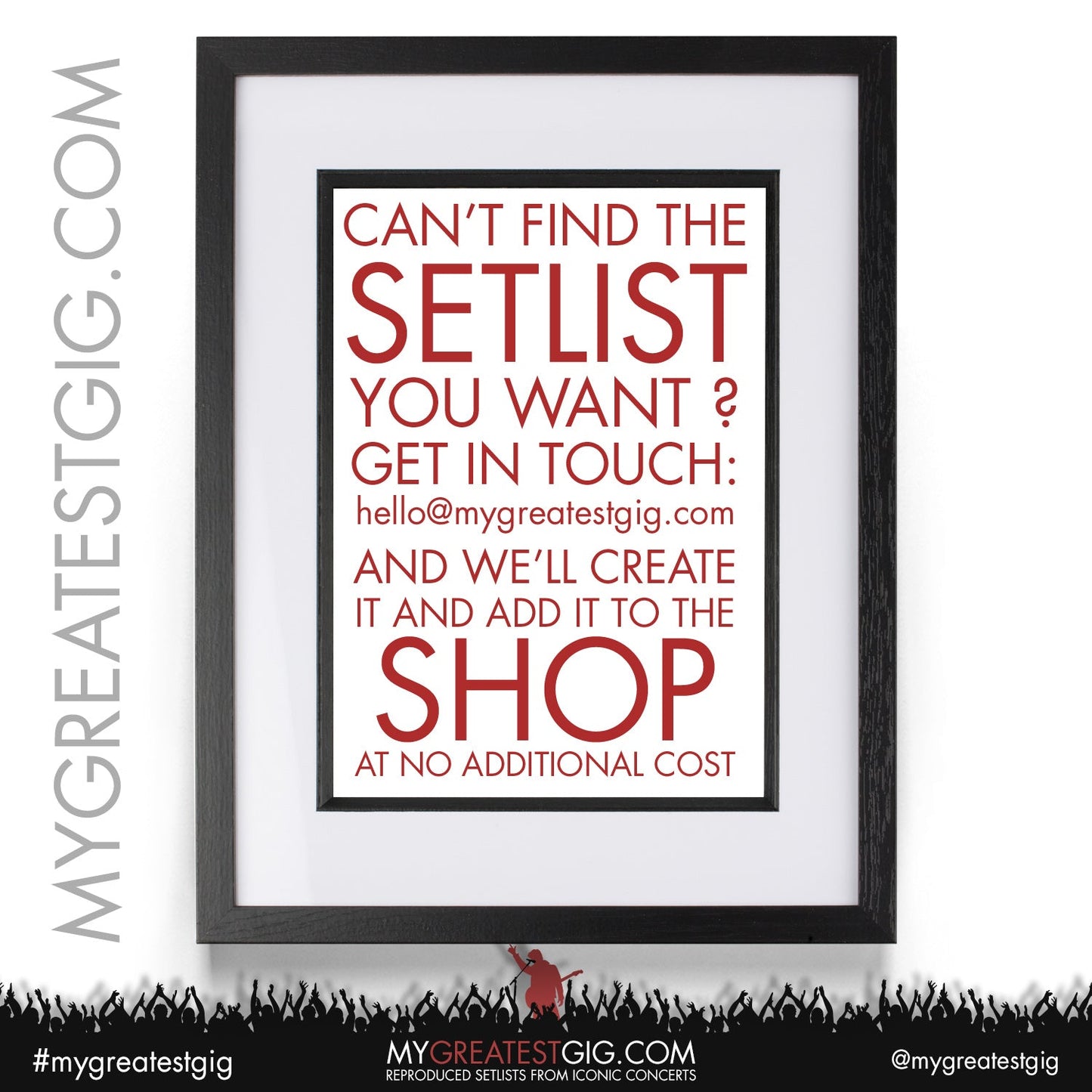 Rick Astley - Glasgow - September 14th 2021 Replica Setlist Poster
