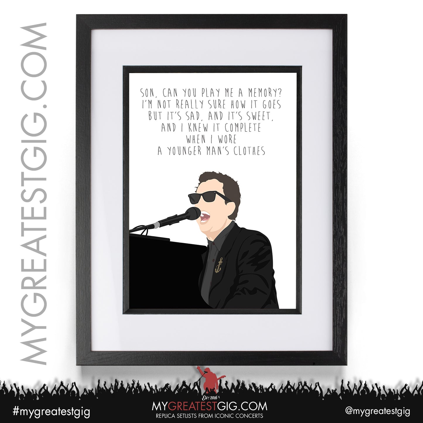Billy Joel - Lyrics Posters, Prints & Cards