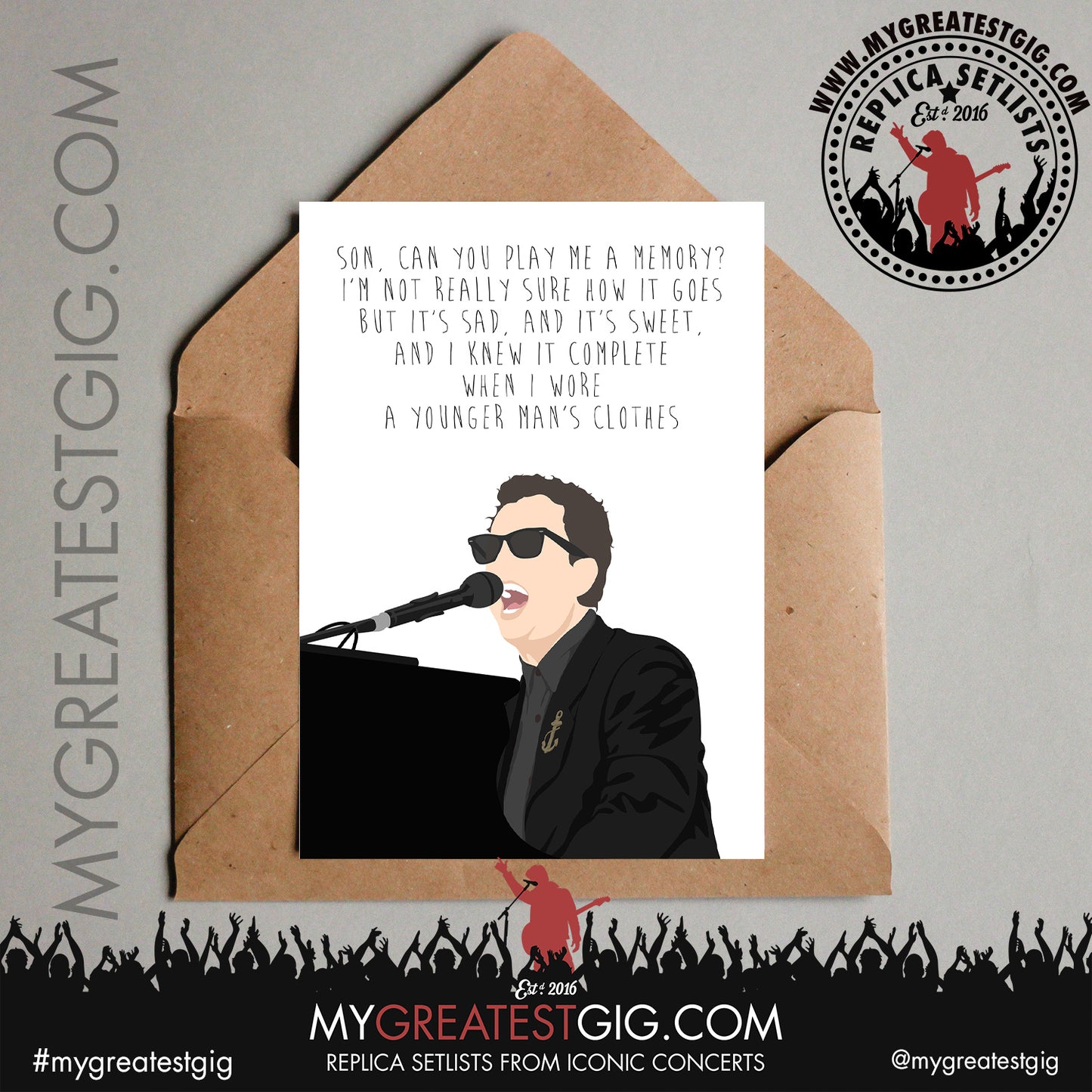 Billy Joel - Lyrics Posters, Prints & Cards
