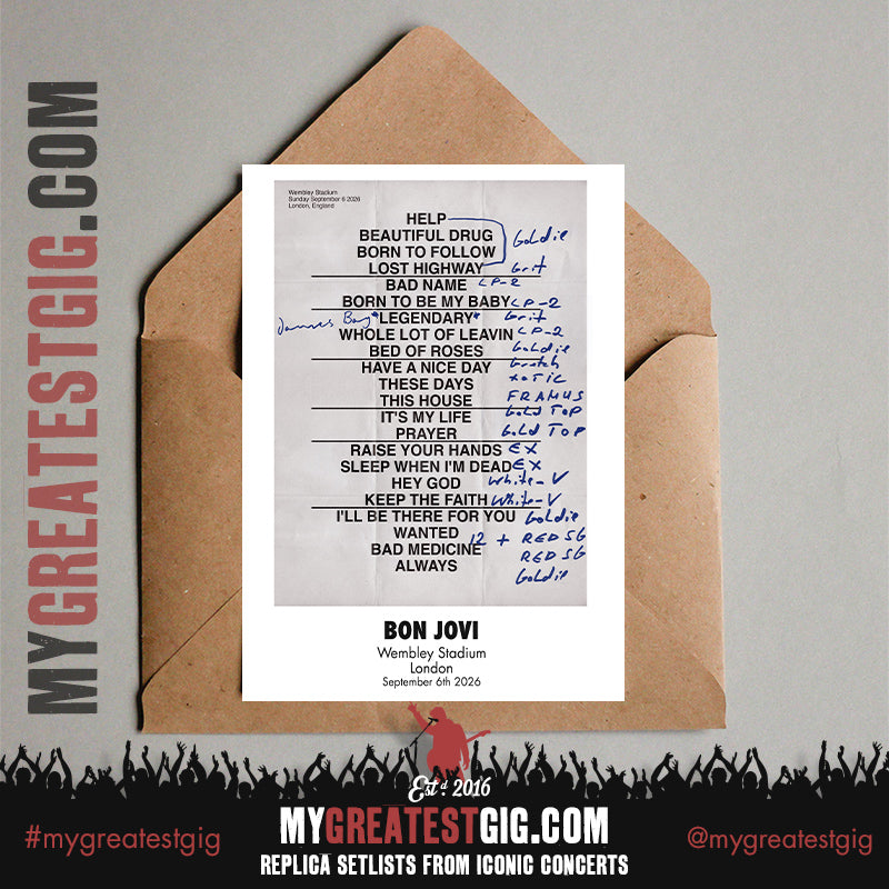 Bon Jovi - Forever Tour 2026 -  Replica Setlist Posters