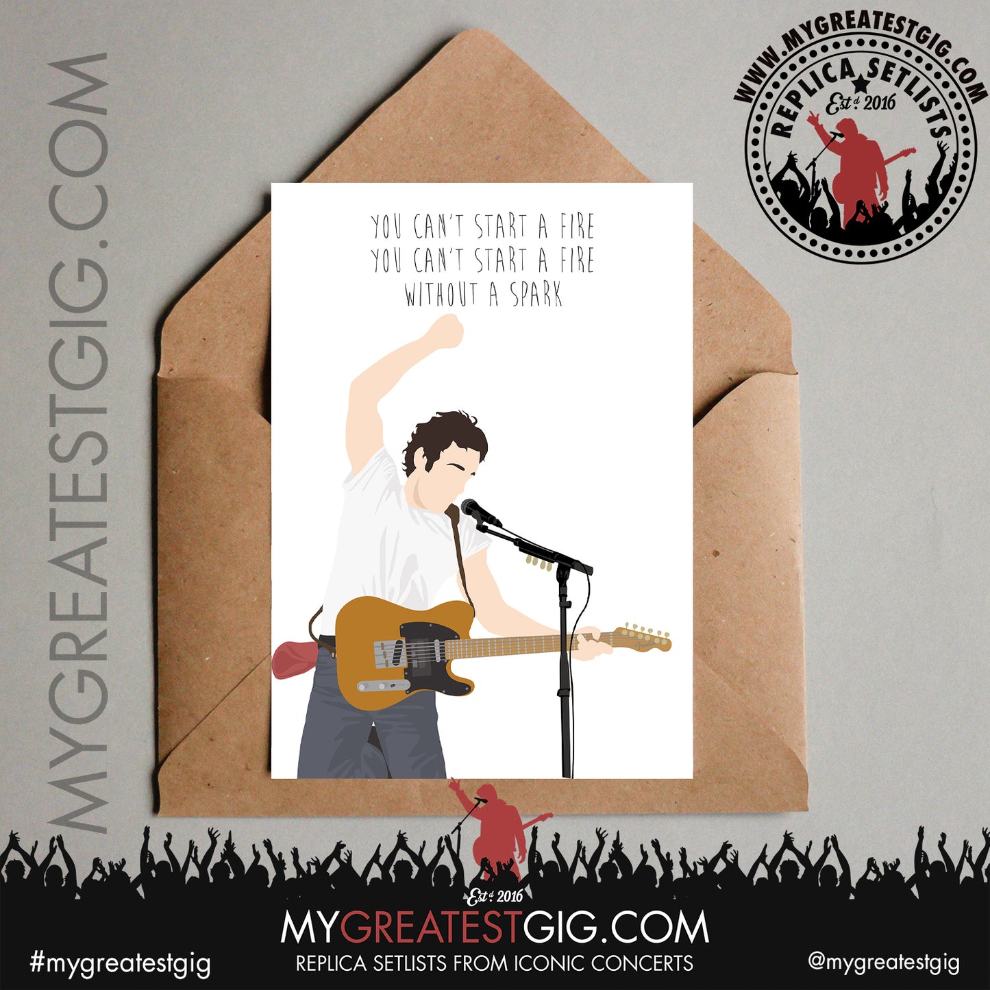 Bruce Springsteen - Lyrics Posters, Prints & Cards