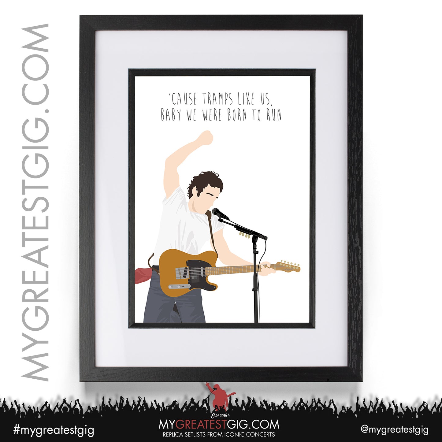 Bruce Springsteen - Lyrics Posters, Prints & Cards