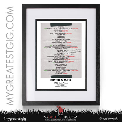 Busted & McFly - 2025 Tour - Replica Setlist Posters