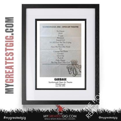 Skunk Anansie & Garbage - Scarborough Open Air Theatre - June 20th 2026 Replica Setlist Poster