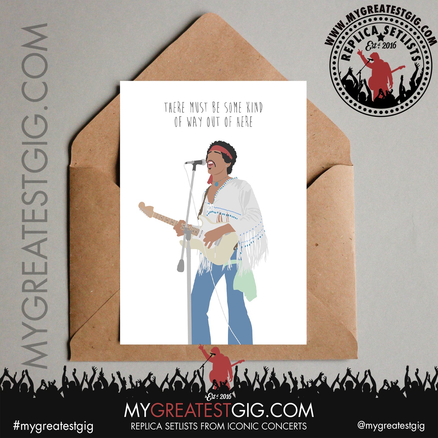 Jimi Hendrix - Lyrics Posters, Prints & Cards
