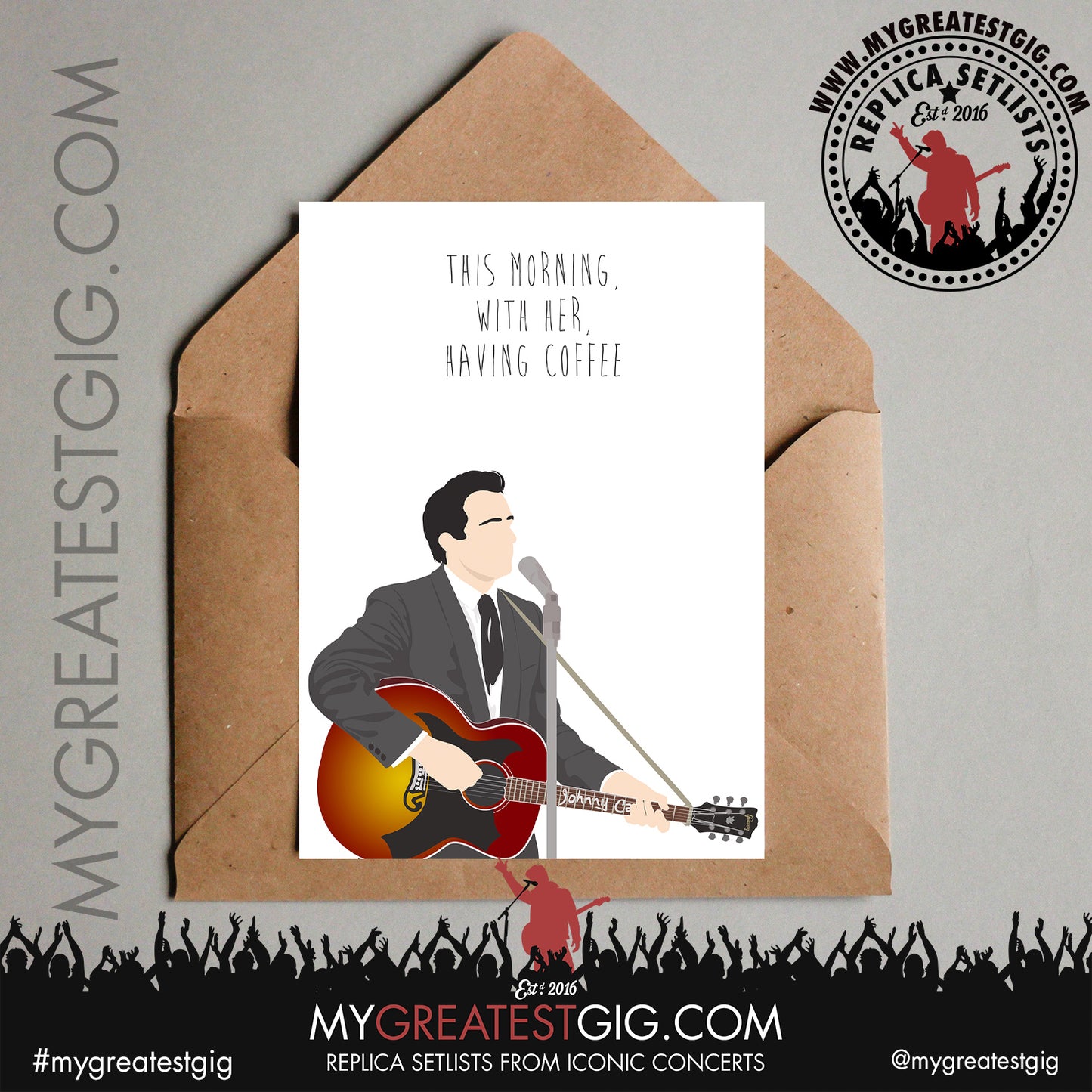 Johnny Cash - Lyrics Posters, Prints & Cards