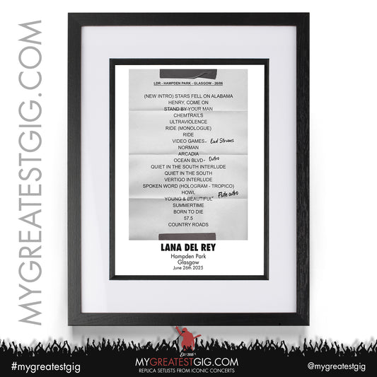 Lana Del Rey - UK & Ireland Tour 2025 - Replica Setlist Posters