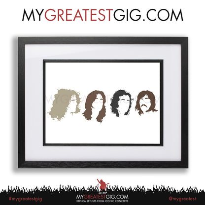 Led Zeppelin - Minimal Band Hairstyles Illustration - Posters, Prints & Greeting Cards